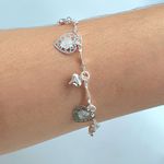 Pulseira Folheada A Prata 925 Coração 