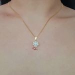 Colar Folheado a Ouro 18K Com Zircônia Florzinha 