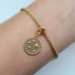 Pulseira Baiana Folheada A Ouro 18K Estrelas 