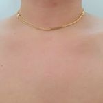 Colar Choker Folheado a Ouro 18K Detalhado 