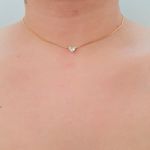 Colar Choker Folheado a Ouro 18K Mini Coração 