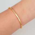 Bracelete Folheado A Ouro 18K Liso 