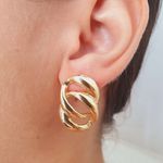 Brinco Folheado a Ouro 18K Elos 