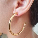 Argola Folheada a Ouro 18K Lisa 