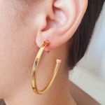 Argola Folheada a Ouro 18K Lisa 