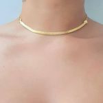 Colar Choker Folheado a Ouro 18K Detalhado 