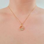 Colar Folheado a Ouro 18K Com Zircônia Oceano 