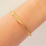 Bracelete Folheado A Ouro 18K Trançado 