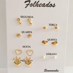 Kit De Brincos Semaninha Folheados a Ouro 18K Sortidos 