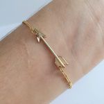 Pulseira Folheada A Ouro 18K Flecha 