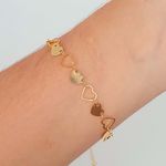Pulseira Folheada A Ouro 18K Coração 