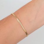 Pulseira Folheada A Ouro 18K Detalhada 