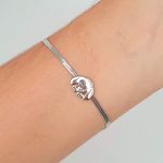 Pulseira Fita Folheada A Prata 925 Cachorrinho 