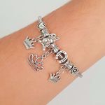 Pulseira Pandora Com Berloques Prata Sortidos 