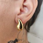Brinco Dourado Gota (Aço Inoxidável) 