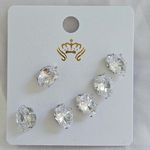 Kit De Brincos Oval Prata 