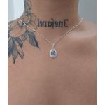 Colar Folheado a Prata 925 Com Zircônia Cravejada Nossa Senhora Aparecida 