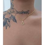 Colar Folheado a Ouro 18K Cravejado Em Zircônia Coração e Estrela