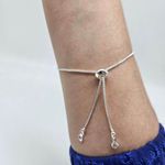 Pulseira Gravatinha Folheada A Prata 925 Com Zircônia Mandala 