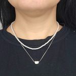 Colar Duplo Folheado a Prata 925 Pérolas 