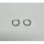 Mini Argola Com Zircônia Prata 