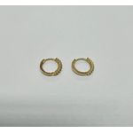 Mini Argola Com Zircônia Dourada 