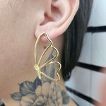 Brinco Folheado a Ouro 18K Borboleta 