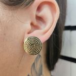 Brinco Folheado a Ouro 18K Oração Do Pai Nosso 