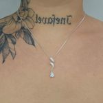 Colar Folheado a Prata 925 Com Zircônia Cravejada Gotinha 