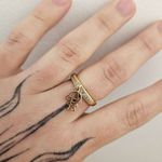 Anel Cravejado Em Zircônia Menino Dourado 