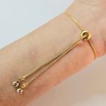 Pulseira Gravatinha Folheada A Ouro 18K Com Zircônia Infinito 