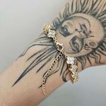 Pulseira Cravejada Em Zircônia Dourada Trevo 