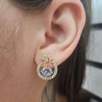 Brinco Com Zircônia Ramos Dourado 