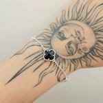 Pulseira Folheada A Prata 925 Trevo Preto 