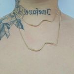 Colar Duplo Folheado a Ouro 18K Detalhado 