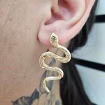 Brinco Folheado a Ouro 18K Cobra 