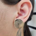 Brinco Folheado a Ouro 18K Oração Do Pai Nosso 