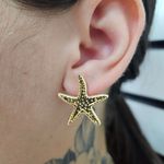 Brinco Folheado a Ouro 18K Estrela Do Mar 