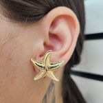 Brinco Folheado a Ouro 18K Estrela Do Mar 