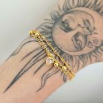 Pulseira Tripla Folheada A Ouro 18K Coração