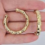 Argola Folheada a Ouro 18K Detalhada 