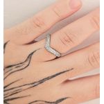 Anel Cravejado Em Zircônia Prata 