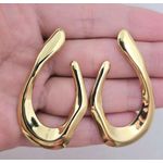 Brinco Folheado a Ouro 18K Detalhado 