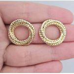 Brinco Folheado a Ouro 18K Aro