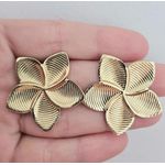 Brinco Folheado a Ouro 18K Flor 