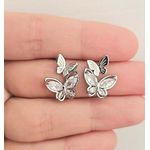 Brinco Borboleta Prata 