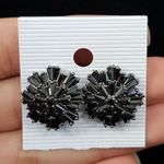 Brinco Semi Joia Ródio Negro Hematita 