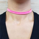 Colar Choker Rosa Escuro