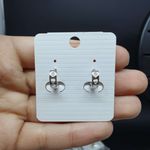 Mini Argola Semi Joia Coração Prata 