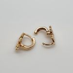Mini Argola Semi Joia Casal Dourado 